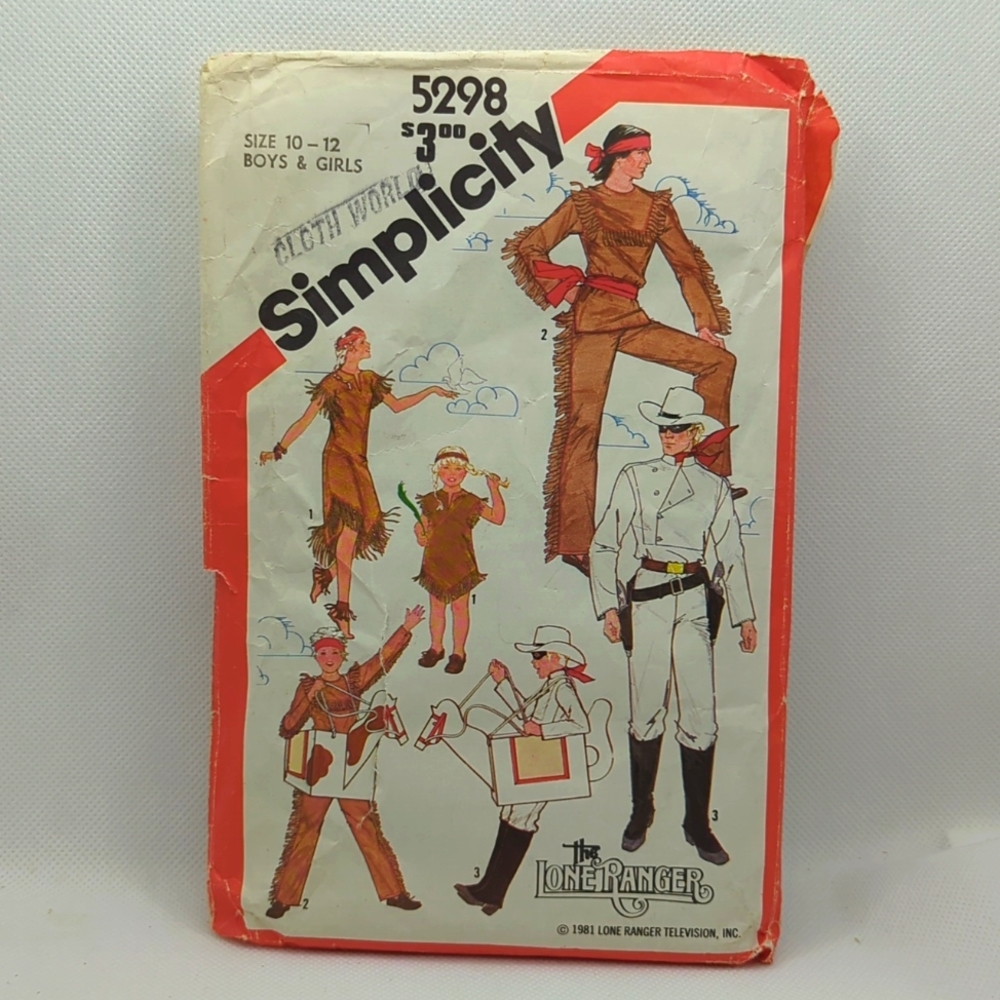 Simplicity 5298 - The Lone Ranger 1981 Pattern